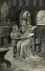 Queen Osburga reads for her son Alfred, who would become Alfred the Great.